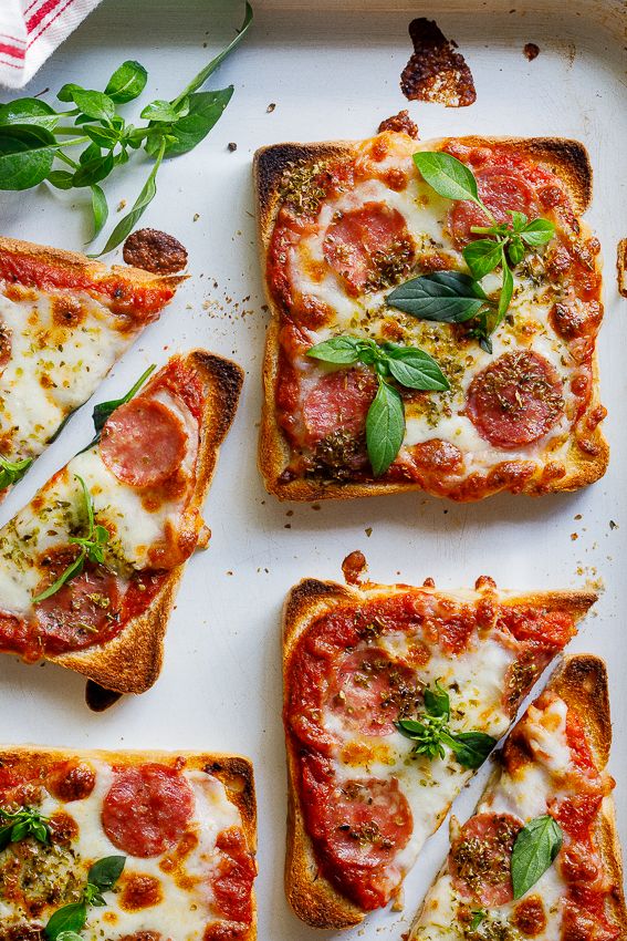 Food Hot Kids Pizza Toasts